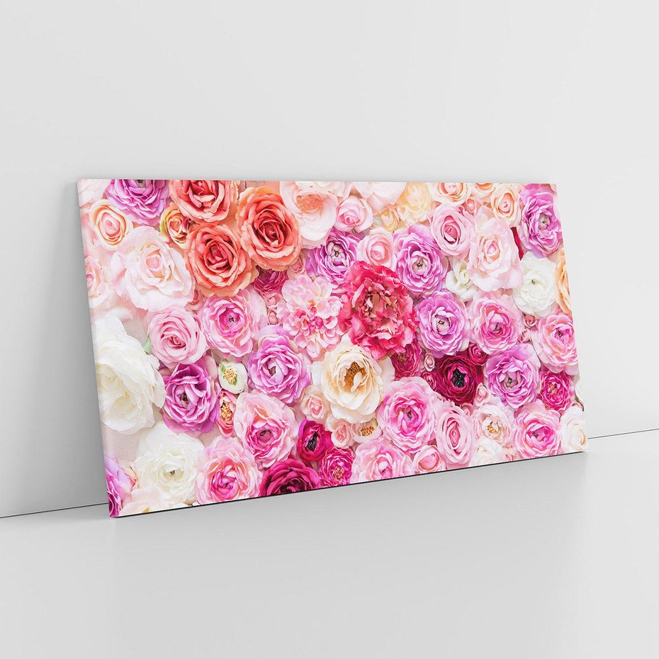 Obraz na płótnie 120x60 - Róże w pełnym rozkwicie - róże, kwiaty