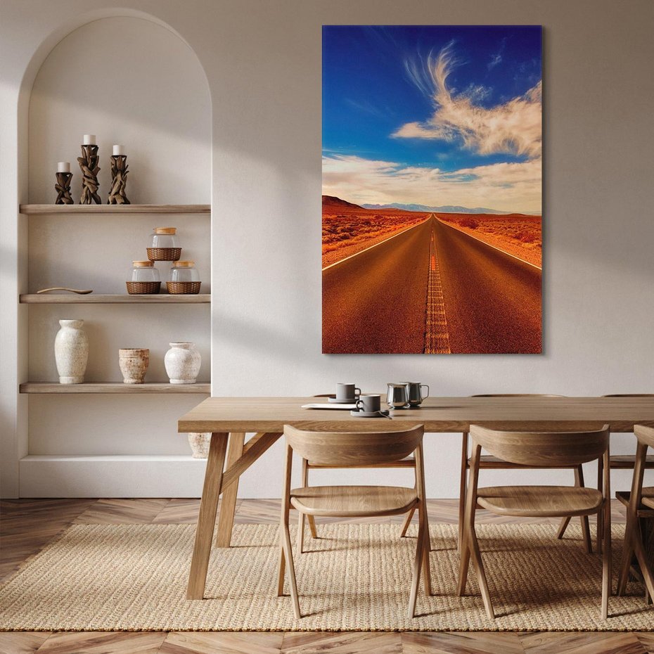 Obraz na płótnie 70x100 - Przygoda na pustynnej drodze - droga, pustynia