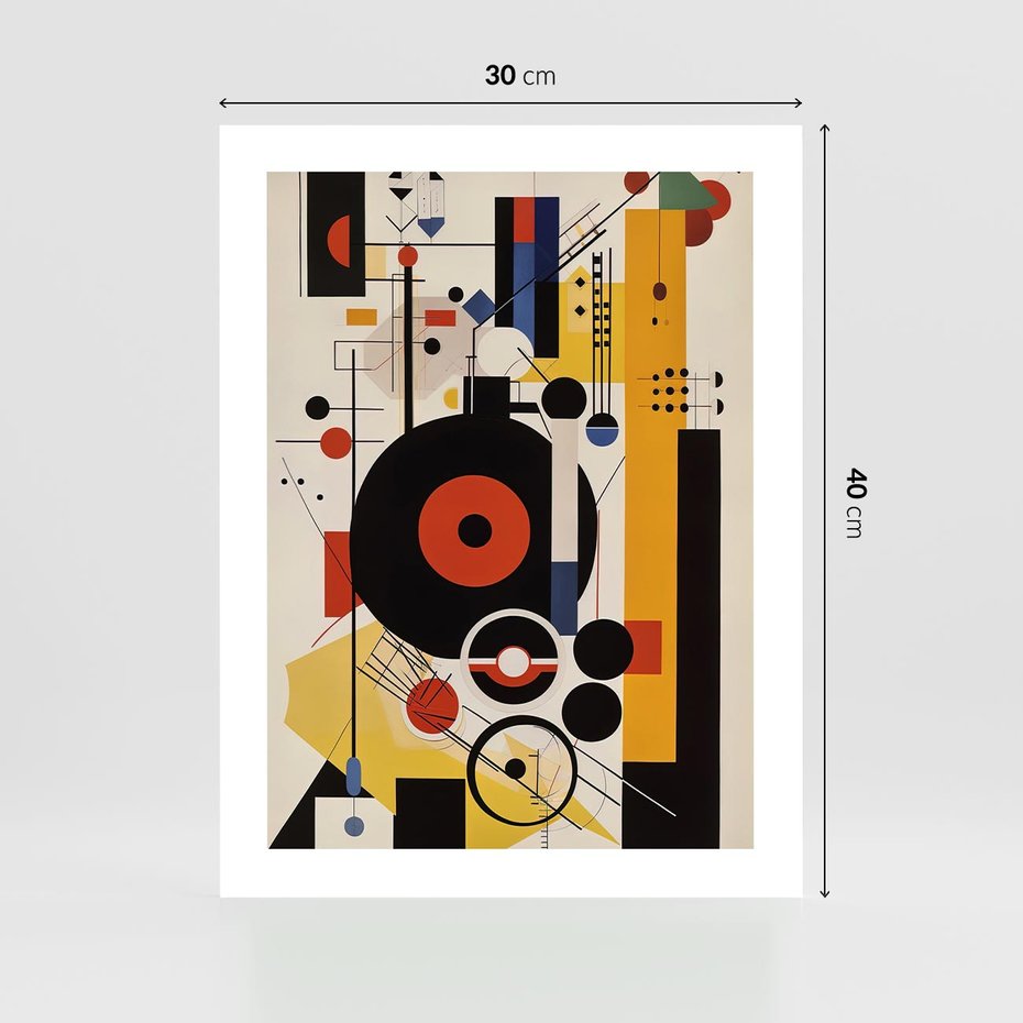 Plakat bez ramy 30x40 - Wnętrza Refleksyjnego Światła - modernistyczny obraz, styl bauhaus