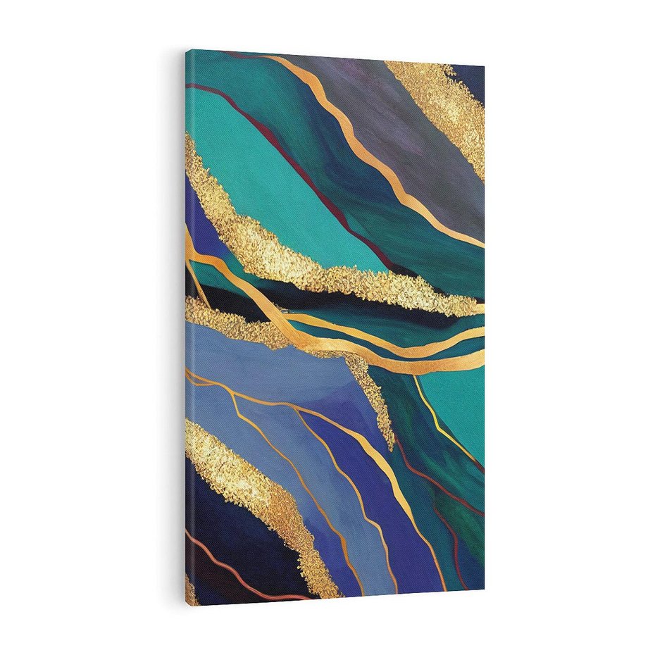 Obraz na płótnie 70x100 - Sztorm malarskich emocji - marmur, abstrakcyjna grafika