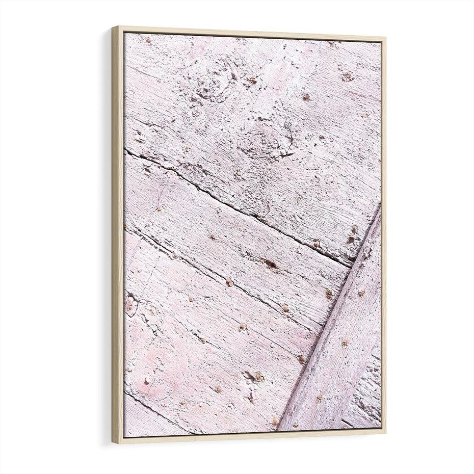 Obraz w ramie 70x100 - Nowoczesna Elegancja - beton, struktura - rama drewno