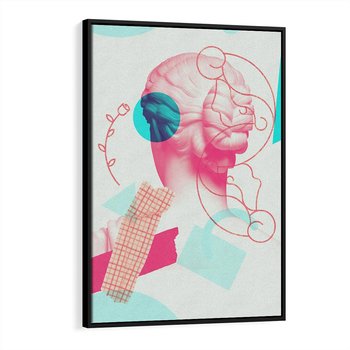 Obraz w ramie 70x100 - Sztuka w Różach - nowoczesna sztuka, kolaż ze zdjęć - rama czarna