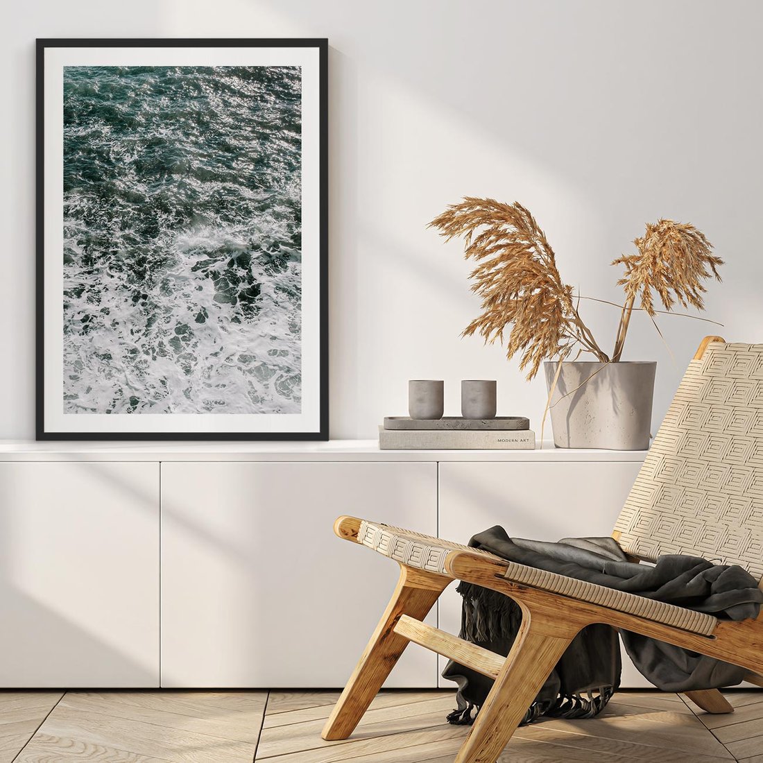 Plakat w ramie 50x70 - Sztormowa Przygoda - morze, ocean - rama czarna