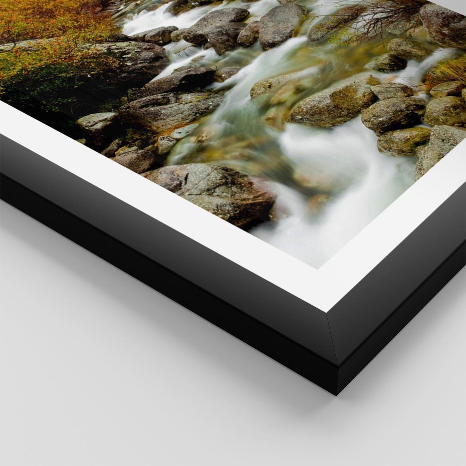 Plakat w ramie 30x40 - Śpiew Strumienia - strumień, górski - rama czarna
