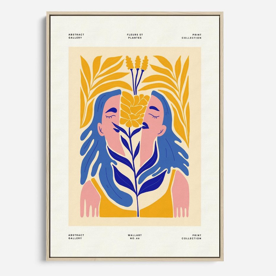 Obraz w ramie 50x70 - Roztopione Granice - nowoczesna sztuka, abstrakcja - rama drewno