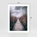 Plakat bez ramy 30x40 - Mglisty krajobraz - pomost, morze