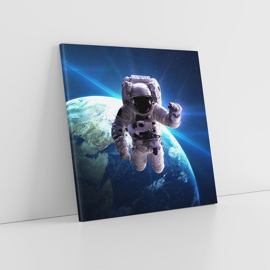 Obraz na płótnie 40x40 - Kosmiczna przygoda - kosmos, astronauta