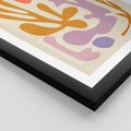 Plakat w ramie 30x40 - Ekspresjonistyczne Impulsy - abstrakcyjny obraz, pastelowe kolory - rama czarna