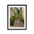Plakat w ramie 30x40 - Spacer po Złotej Alei - uliczka, perspektywa - rama czarna