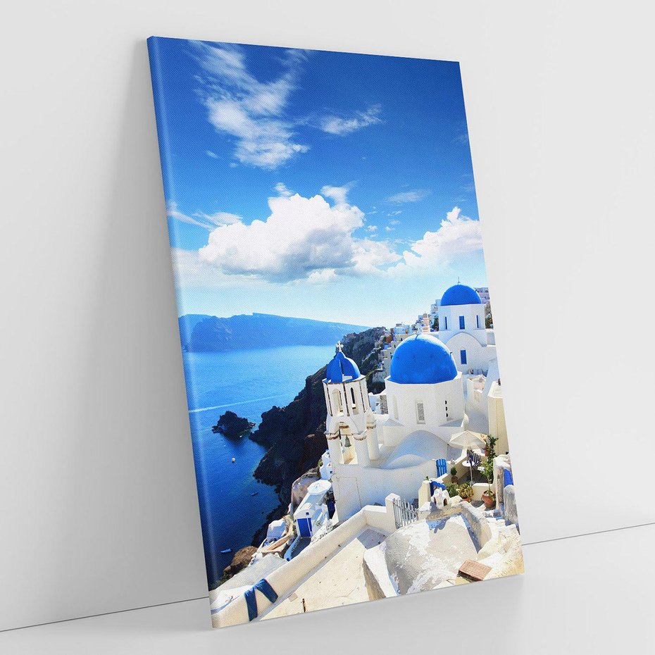 Obraz na płótnie 80x120 - Magiczne Widoki - Santorini, perspektywa