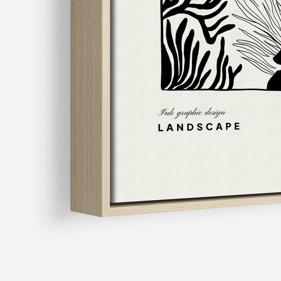 Obraz w ramie 50x70 - Boho Oaza - kaktusy, rośliny - rama drewno