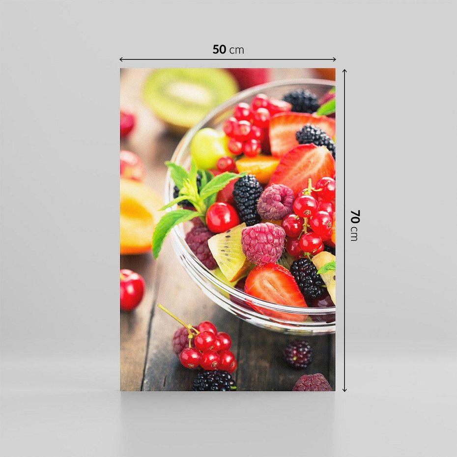 Obraz na płótnie 50x70 - Kulinarne rozkosze - miska, owoce