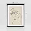 Plakat w ramie 30x40 - Bezkresny Taniec - kobieta, szkic - rama czarna