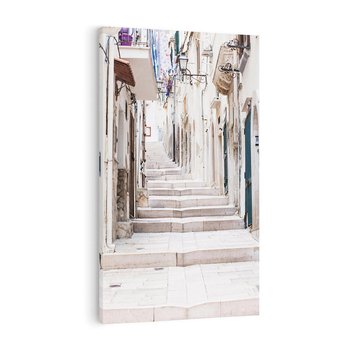 Obraz na płótnie 70x100 - Urokliwa uliczka w perspektywie - uliczka, perspektywa