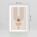 Plakat w ramie 50x70 - Strukturalne Kształty Postępu - boho plakat, minimalizm - rama biała