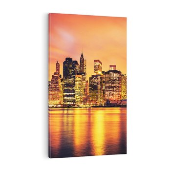 Obraz na płótnie 50x70 - Zachód słońca w Nowym Jorku - Nowy Jork, zachód