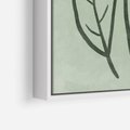Obraz w ramie 50x70 - Energetyczne Ekspresje Natury - zielony plakat, roślinne motywy - rama biała