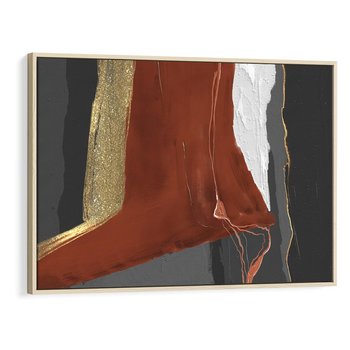 Obraz w ramie 70x50 - Abstrakcyjna impresja - abstrakcja, nowoczesny - rama drewno