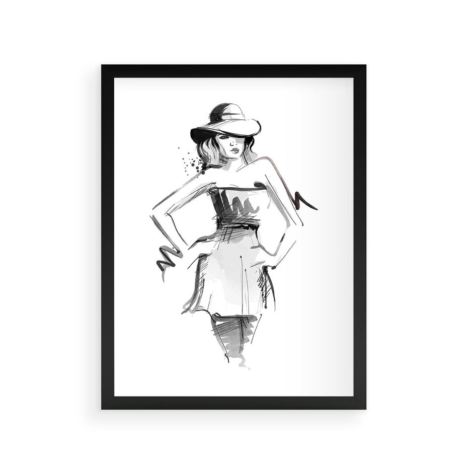 Plakat w ramie 30x40 - Piękno mody i urody - beauty, fashion - rama czarna