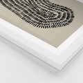 Plakat w ramie 30x40 - Nowoczesne Odbicia Wnętrza - boho plakat, czarne kropki kreski - rama biała