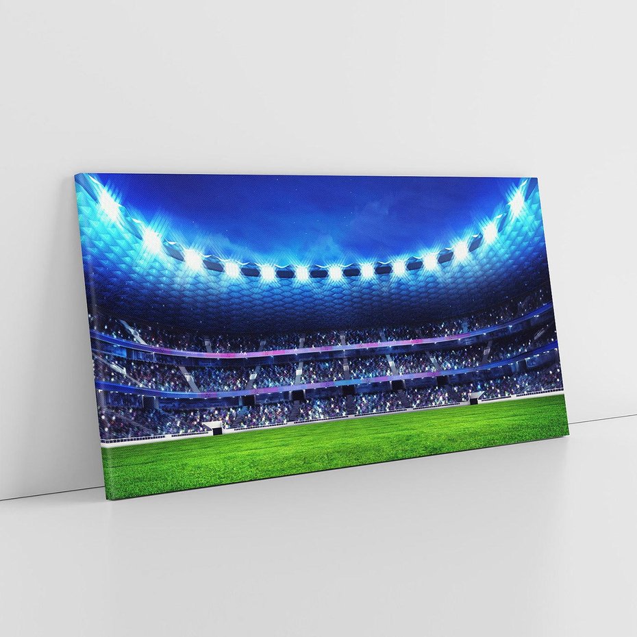 Obraz na płótnie 120x60 - Energia na stadionie - piłka, nożna