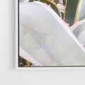 Obraz w ramie 80x120 - Sukulentowe liście - liście, sukulenty - rama biała