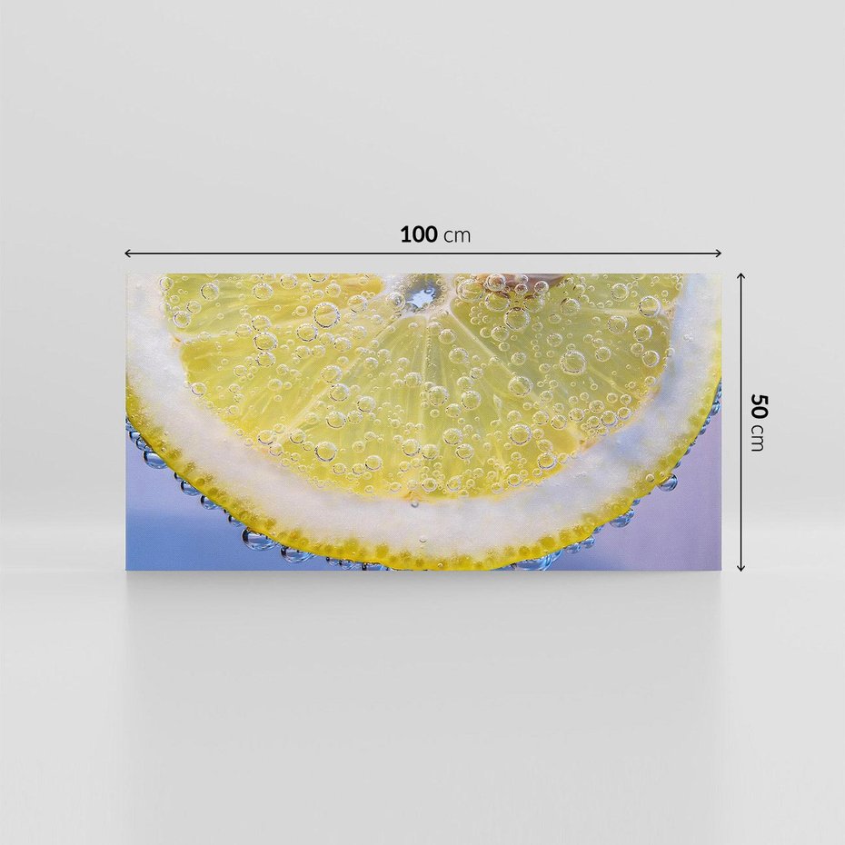 Obraz na płótnie 100x50 - Cytryna - Żółte Orzeźwienie - cytryna, owoce