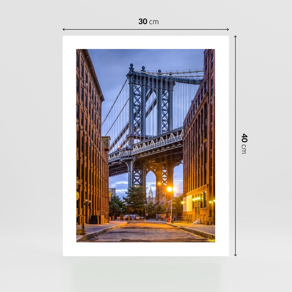 Plakat bez ramy 30x40 - Most w mieście - most, miasto