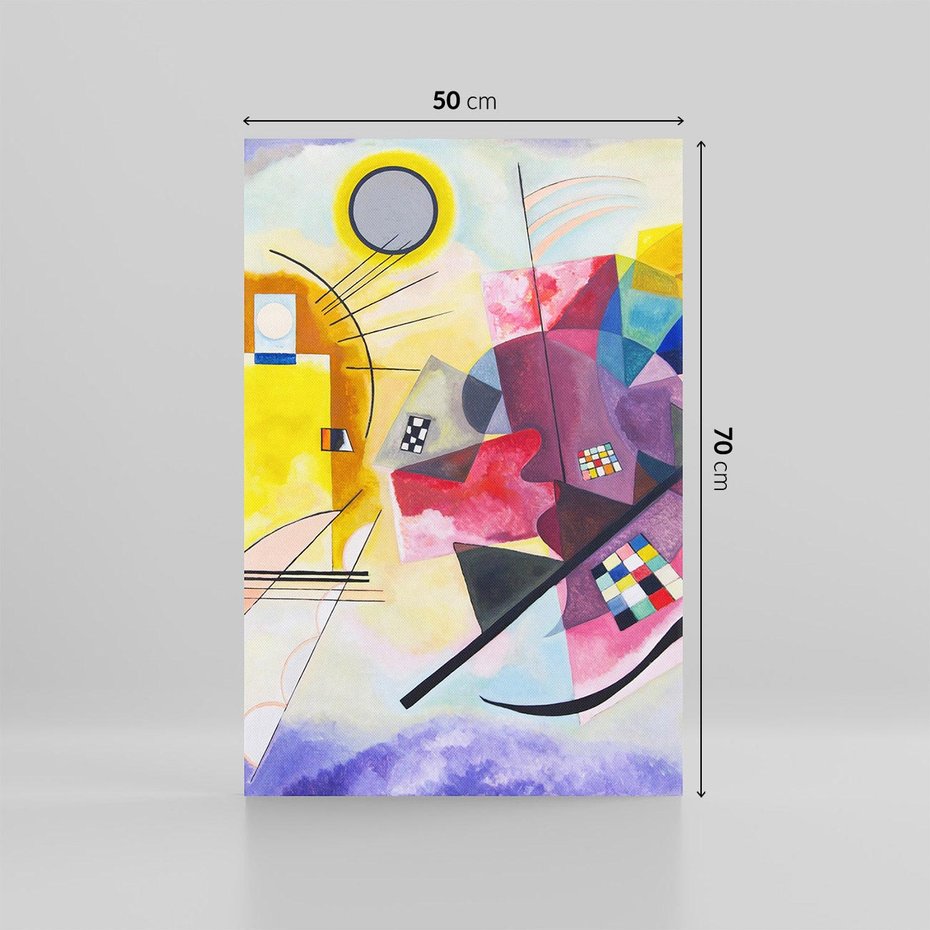 Obraz na płótnie 50x70 - "Żółty-Czerwony-Niebieski" Wassily Kandinsky - Reprodukcja - reprodukcja, obraz na płótnie