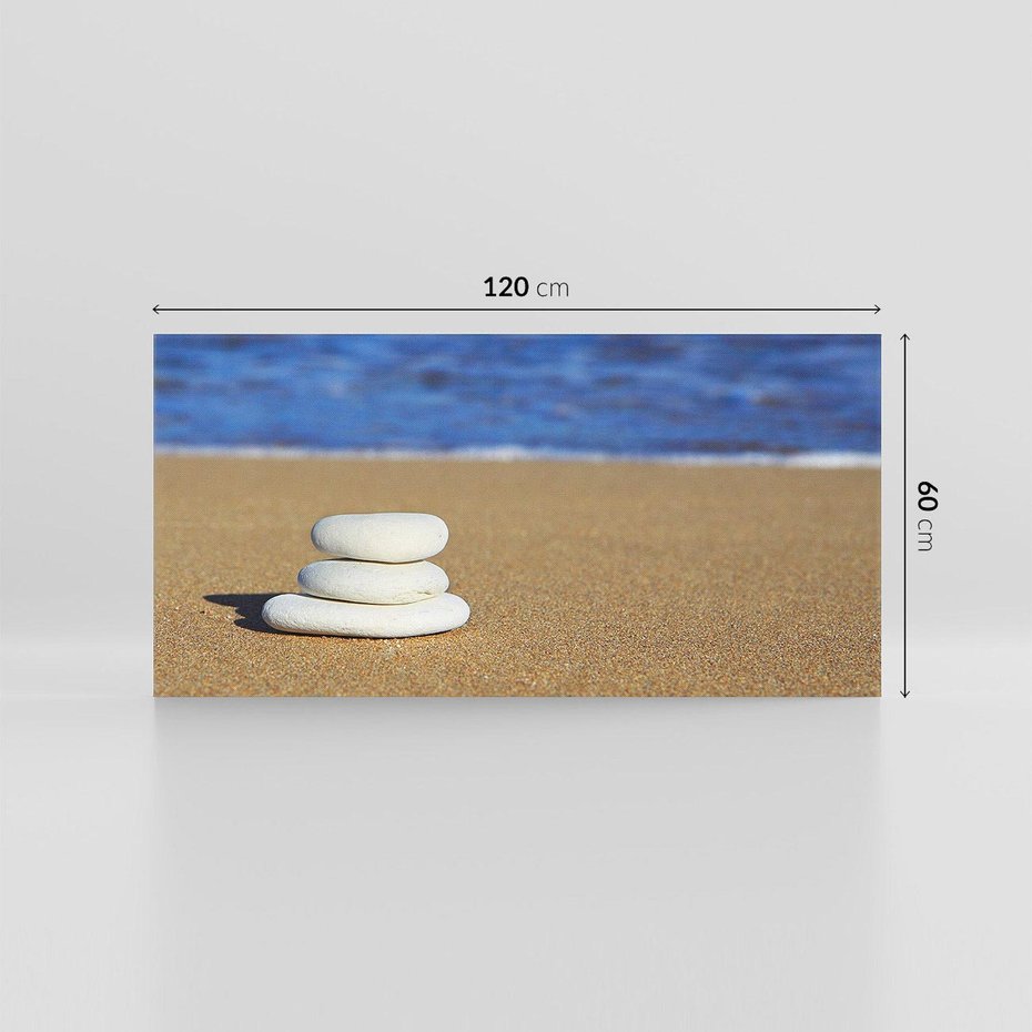 Obraz na płótnie 120x60 - Kamienie na plaży nad morzem - kamienie, plaża