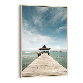 Obraz w ramie 70x100 - Magia Morza i Piękno Plaży - Hawaje, morze - rama drewno