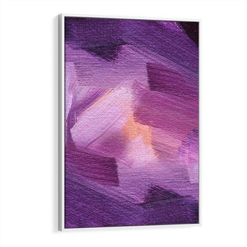 Obraz w ramie 80x120 - Abstrakcyjna gra kolorów - abstrakcja, akwarela - rama biała