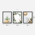 Zestaw obrazy w ramie 50x70 galeria - Kwiaty, koszyk, minimalizm, prostota - rama czarna