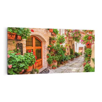 Obraz na płótnie 120x60 - Kolorowa harmonia - uliczka, miasto