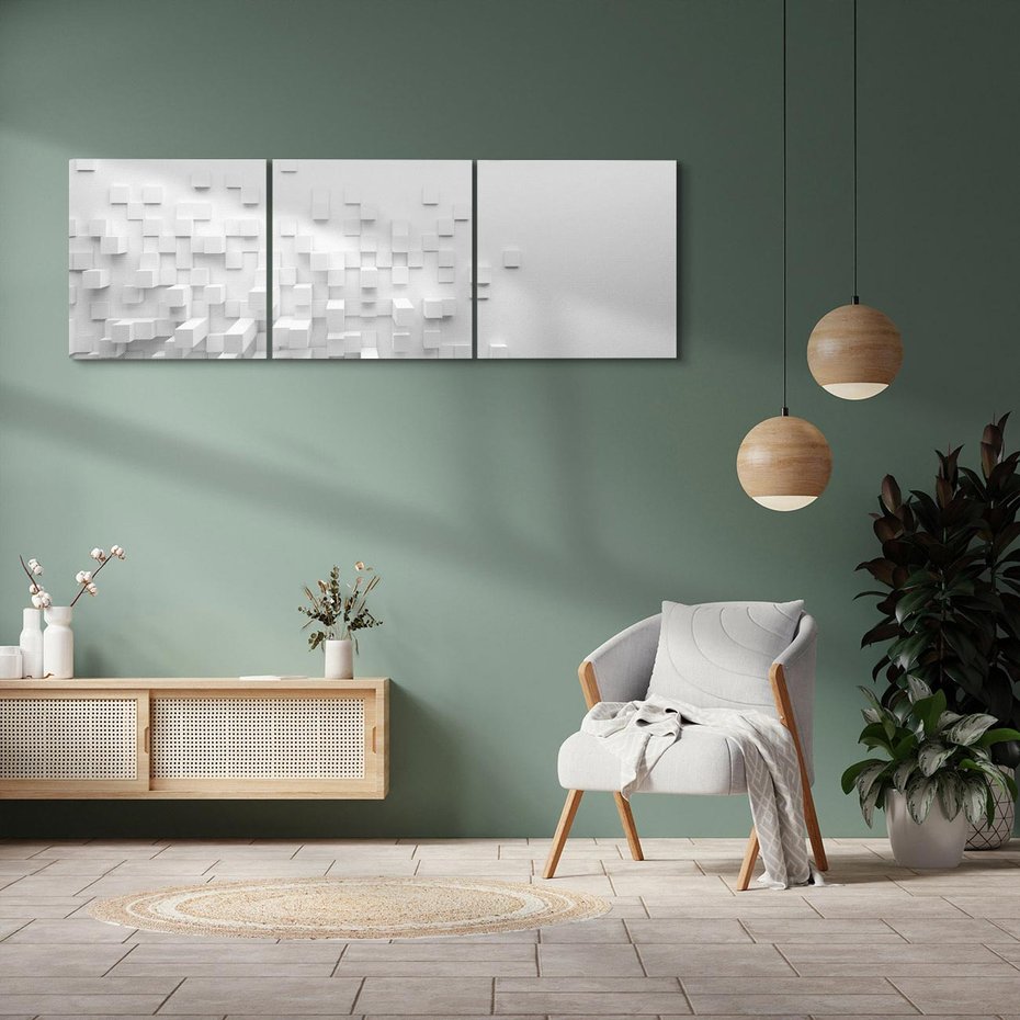 Obraz na płótnie 90x30 - Głębia abstrakcji - ściana, 3D