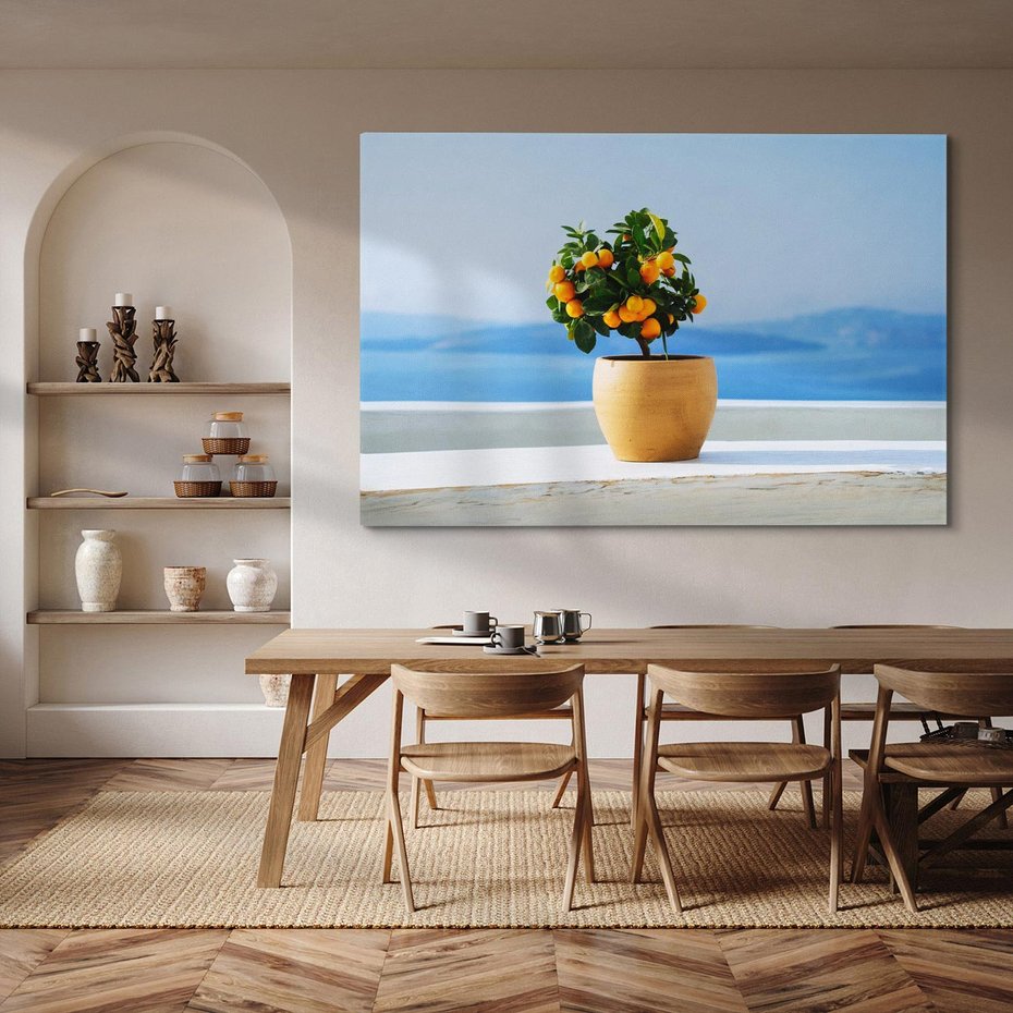 Obraz na płótnie 70x50 - Uroki Santorini - Santorini, Grecja