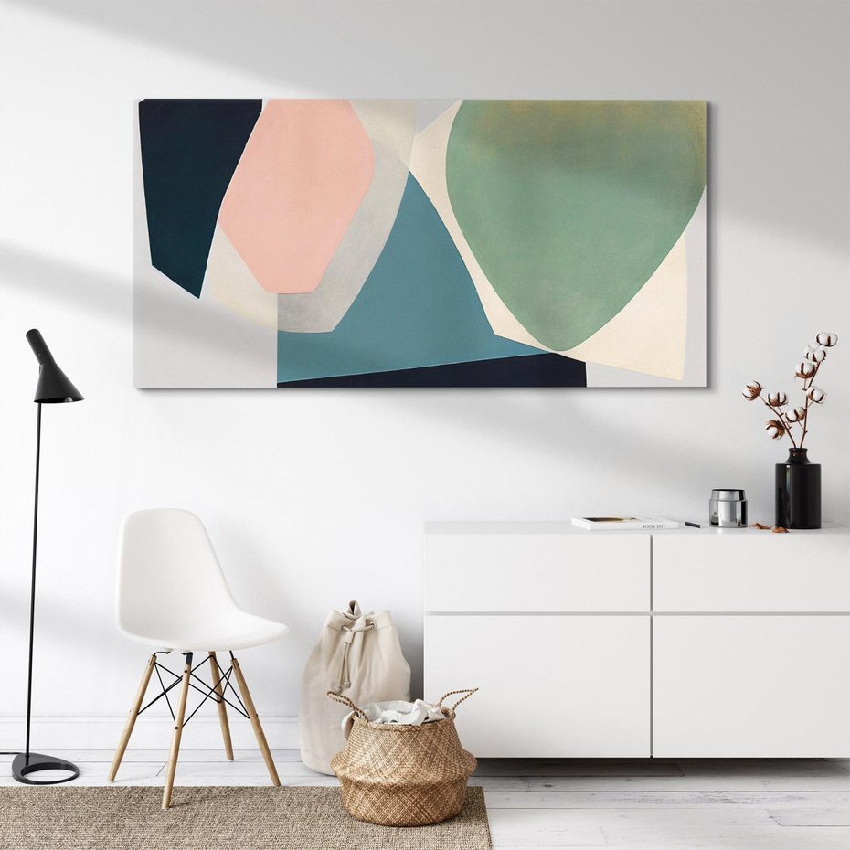 Obraz na płótnie 120x60 - Szare Tło Plam - abstrakcyjne plamy, kształty