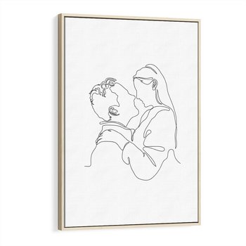 Obraz w ramie 80x120 - Bezgraniczne Tańce - para zakochanych, kobieta i mężczyzna - rama drewno