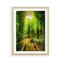 Plakat w ramie 50x70 - Współistnienie z naturą - drzewa, las - rama drewno