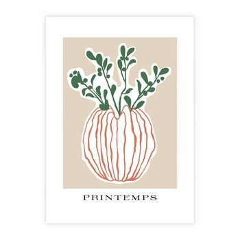 Plakat bez ramy 40x50 - Boho Refleksje Natury - gałązki w wazonie, typografia