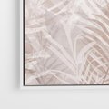 Obraz w ramie 70x50 - Pejzaż zaklętych uczuć - monochromatyczne, w odcieniach beżu - rama biała