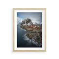 Plakat w ramie 30x40 - Skandynawia - górska odsłona - Skandynawia, góry - rama drewno