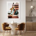 Plakat bez ramy 30x40 - Surfingowa Wolność - samochód, stary van
