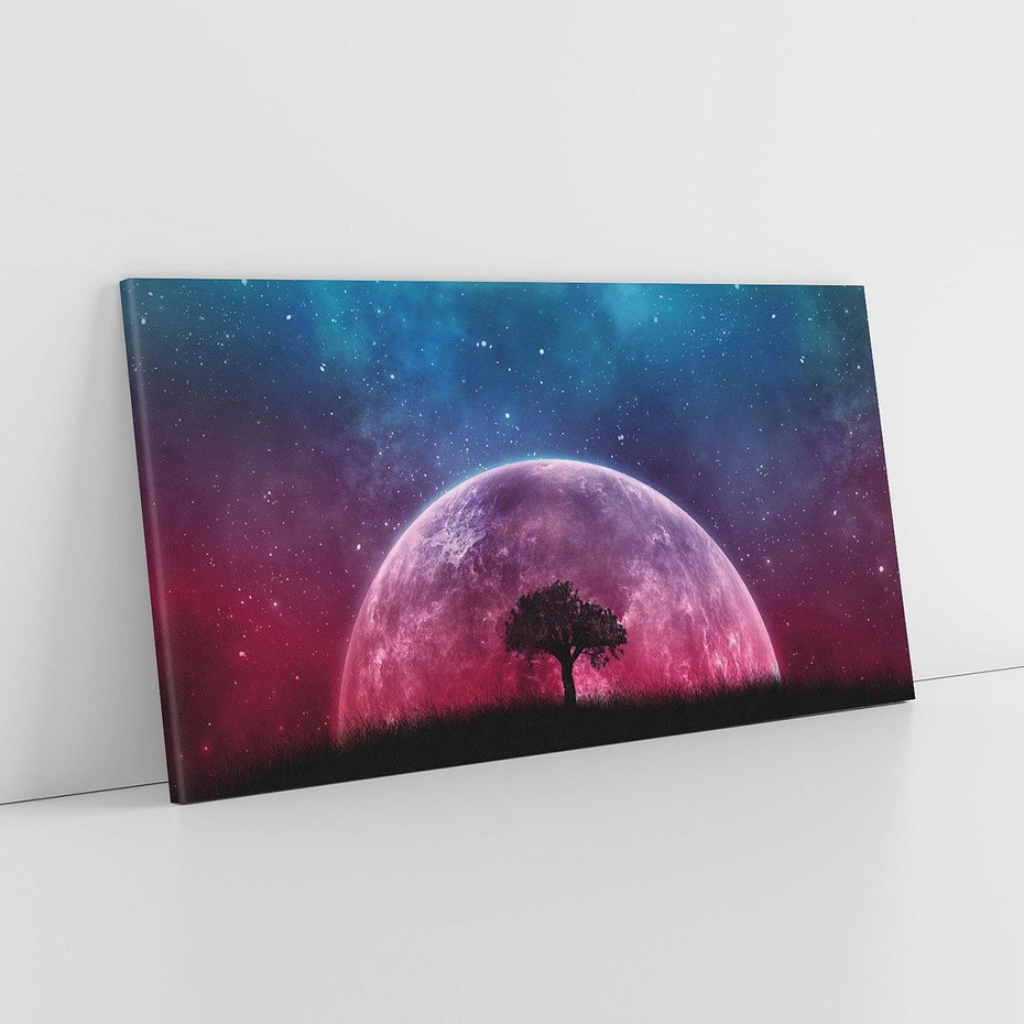 Obraz na płótnie 120x60 - Tajemnicza obecność kosmosu - księżyc, kosmos