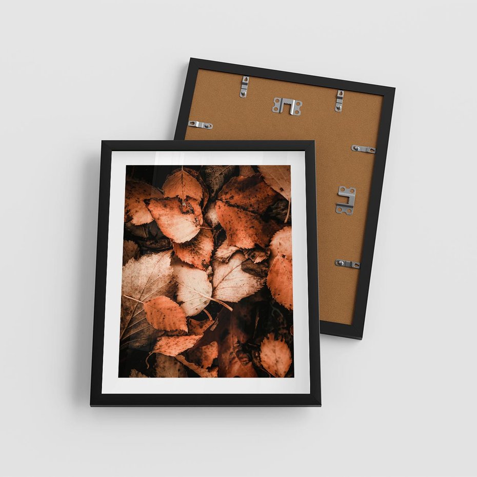 Plakat w ramie 40x50 - Jesienna Paleta - liście, jesień - rama czarna