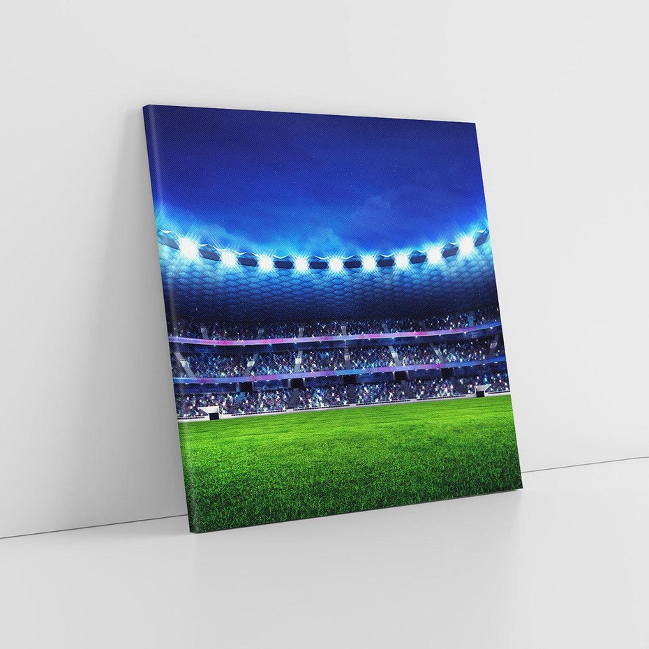 Obraz na płótnie 50x50 - Energia na stadionie - piłka, nożna