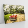 Obraz na płótnie 120x80 - Retro Samochód w Kubańskiej Opowieści - samochód, retro