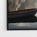 Obraz w ramie 50x70 - Refleksje Natury - morze, łódka - rama czarna