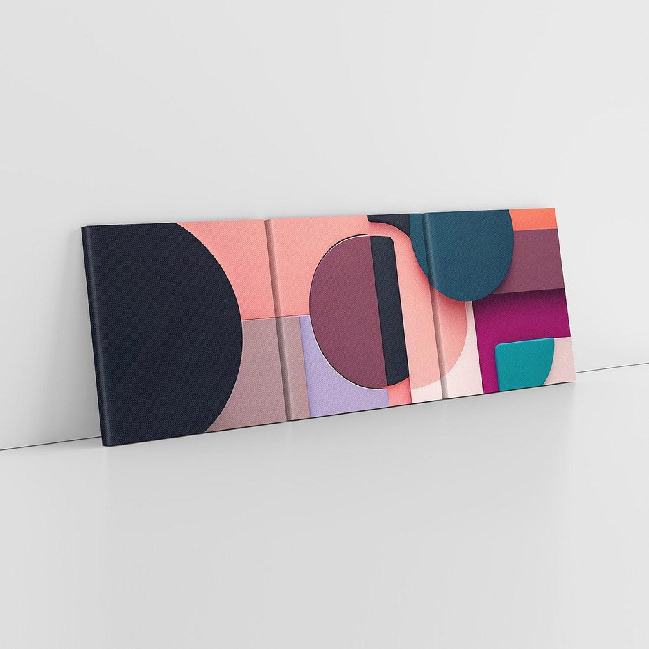 Obraz na płótnie 150x50 - Przenikanie przestrzeni czasu - abstrakcja, geometria