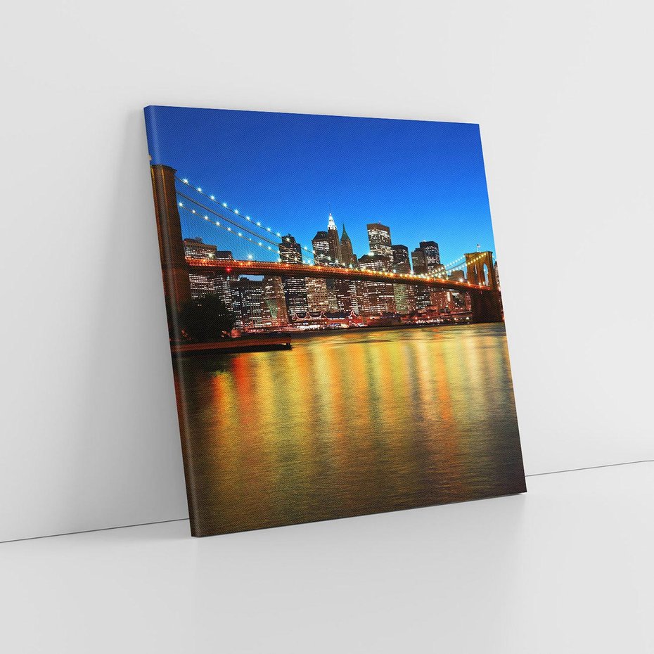 Obraz na płótnie 30x30 - Symbol nowojorskiego krajobrazu: most Brooklyn - most, NY